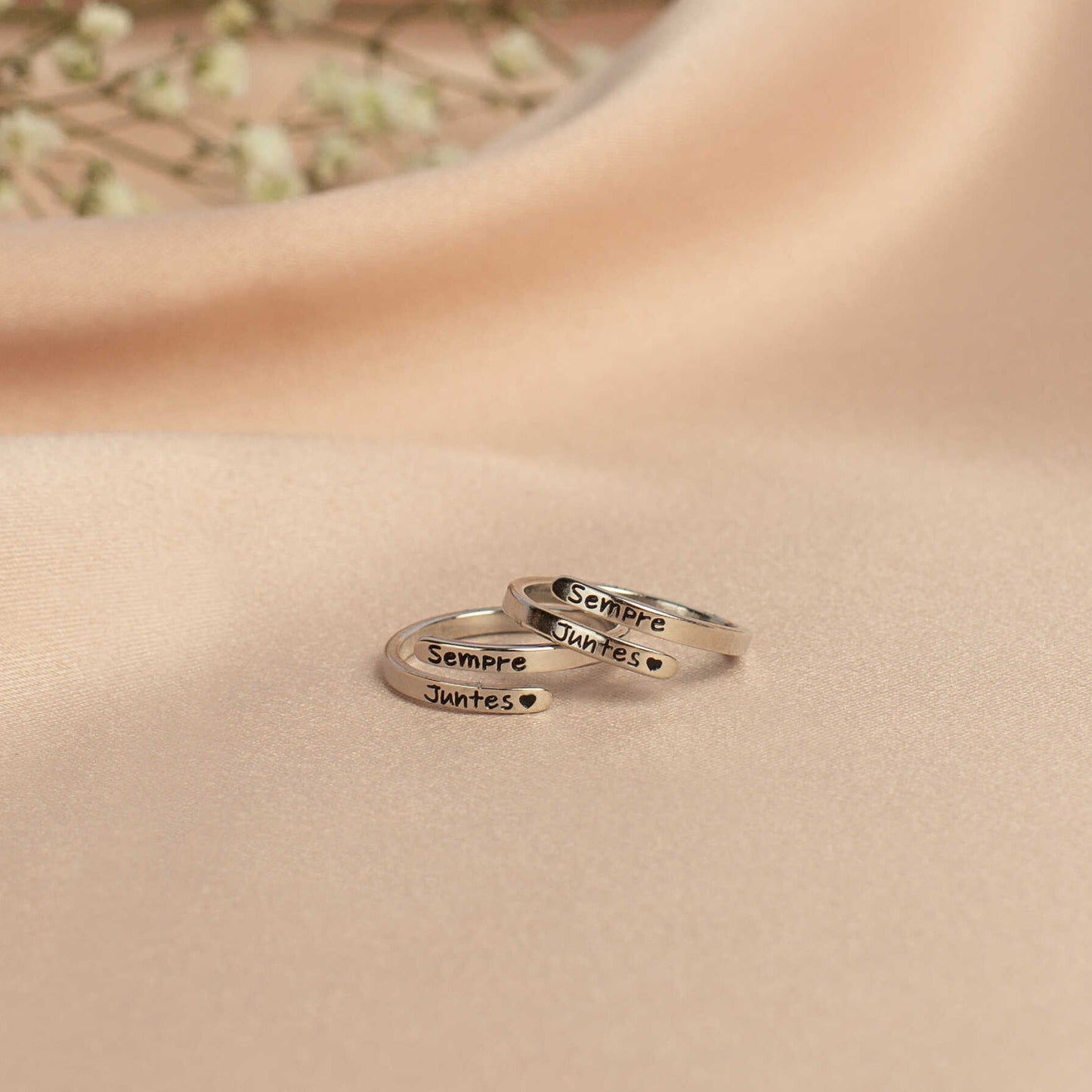 2 Anillos "Sempre juntes" (Catalán/Valenciano)
