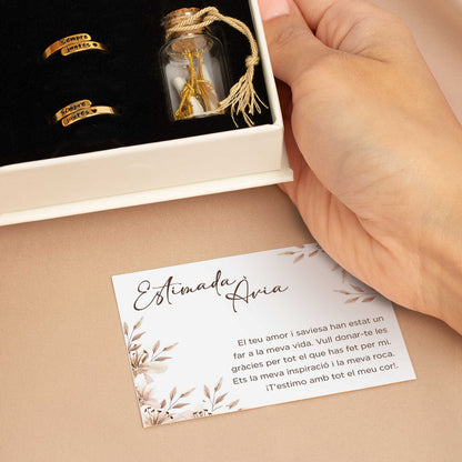 2 Anillos "Sempre juntes" (Catalán/Valenciano)