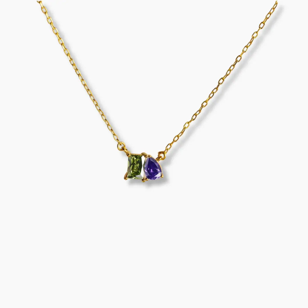 Collar Toi et Moi Birthstone