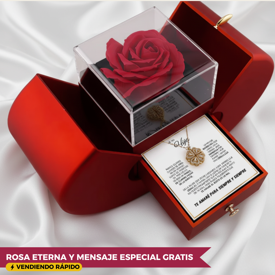 REGALO ÚNICO - ROSA ETERNA Y COLLAR "A MI HIJA" (Copy)