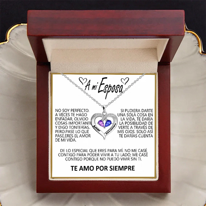 Siempre Tuyo – Collar de Corazón